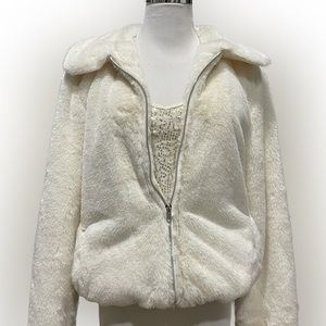 NWT Faux Fur Bomber Jacket
